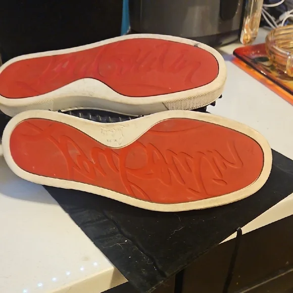 Christian La Boutin Black Studded Slip-On's - Picture 7 of 12